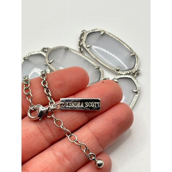 Kendra Scott Gray Stone & Silver Metal Necklace - Picture 3 of 4